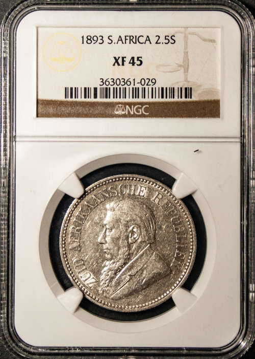 1893 2.5 Shillings - NGC XF45