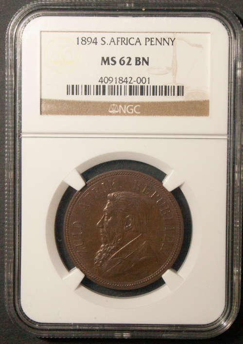 1894 Penny NGC MS62 BN