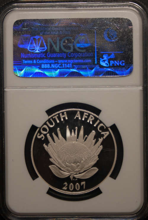 2007 1 Rand Nelson Mandela, NGC PF 70 Ultra Cameo