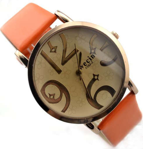 Wecin Big  Numbers watch Orange