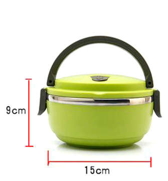 Stainless steel thermal insulation lunch box Orange
