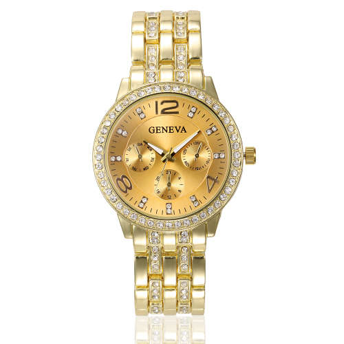 Geneva Studded Rhinestone Wrist Watch