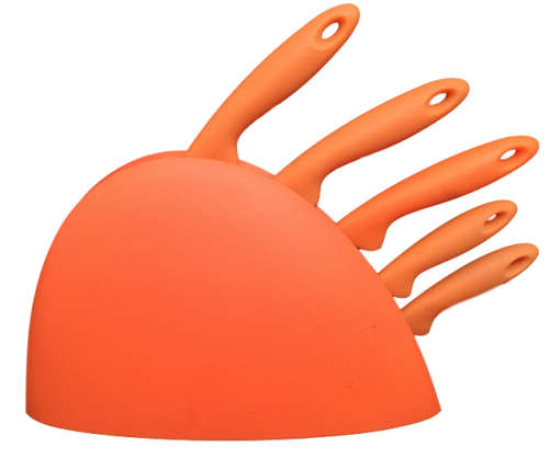 Houseware 6 Piece knife set orange