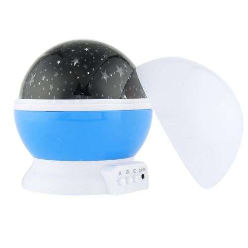 Rotating Star Master Night Light Blue