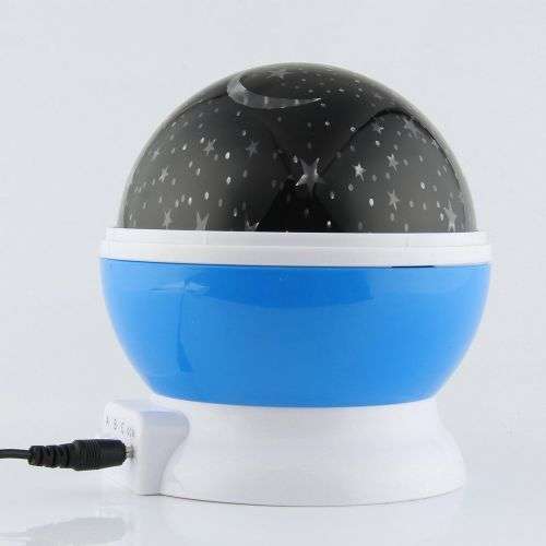 Rotating Star Master Night Light Blue