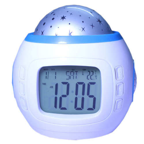 Star Sky Projection Alarm Clock with Calendar Thermometer