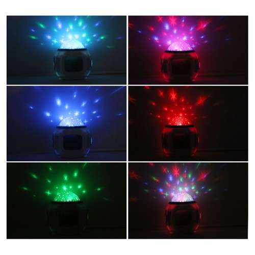 Star Sky Projection Alarm Clock with Calendar Thermometer