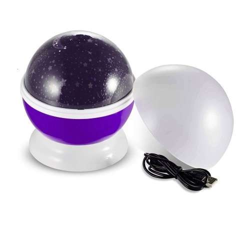 Rotating Star Master Night Light Purple