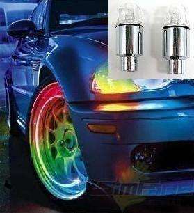 Car wheel daytime running neon lights