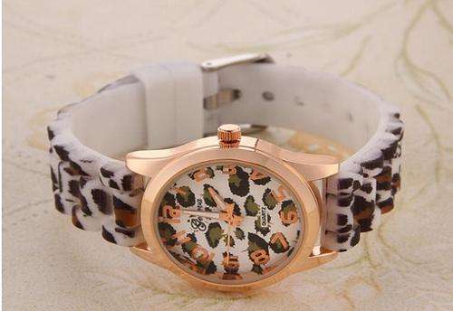 Geneva Leopard Print Womens Watch