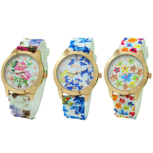 Geneva  Women's Printed flower watch