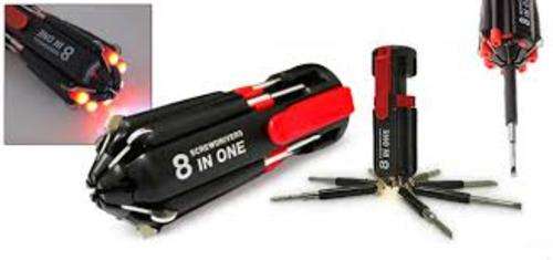 8 in 1 screwdriver set with built-in flashlight!!! NEW!!!
