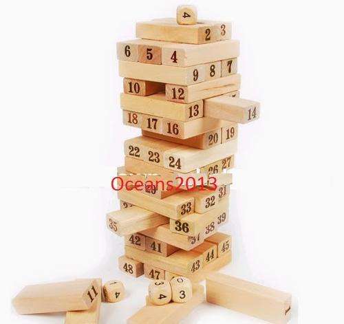 54pcs Educational Toy Layer Upon Layer The Ultimate Stacking Blocks Game/wooden toy
