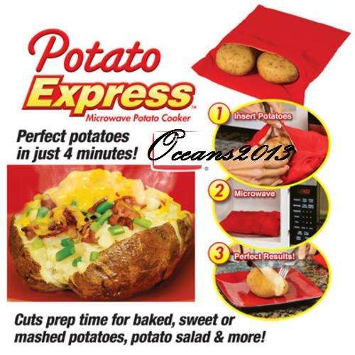 POTATO EXPRESS MICROWAVE POTATO COOKER! PERFECT POTATOES IN JUST 4 MINUTES
