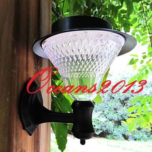 Outdoor Solar Power LED White Villa Wall Mount Garden Courtyard Door Path Light Lamp