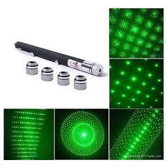 Green Lazer 5 in 1, 4 Different Design Caps & 1 Lazer Beam (included 2 AAA Batteries)