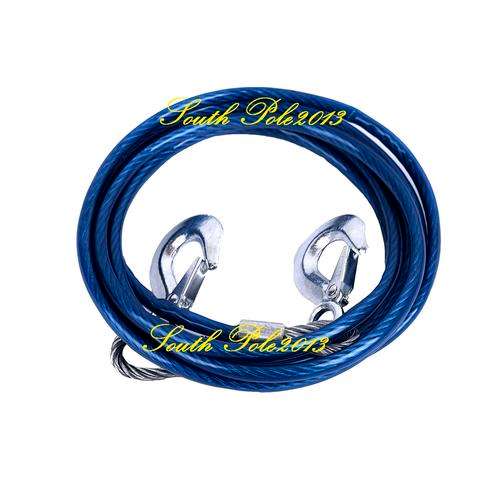 12mm 13Ft Steel Cable Emergency Tow Rope Steel Car Van Truck SUV Vehicle or Boat