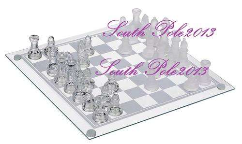 Glass Chess Set  Board size 250 * 250mm