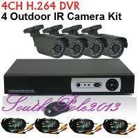 4 Camera CCTV Security Recording System With Internet & 3G Phone Viewing (Include 500GB HD!!!)
