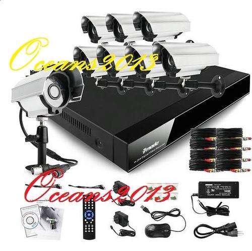 HDMI 8 Channel Full D1 Recording DVR P2P With 8 Camera 700TVL CCTV Security Recording System