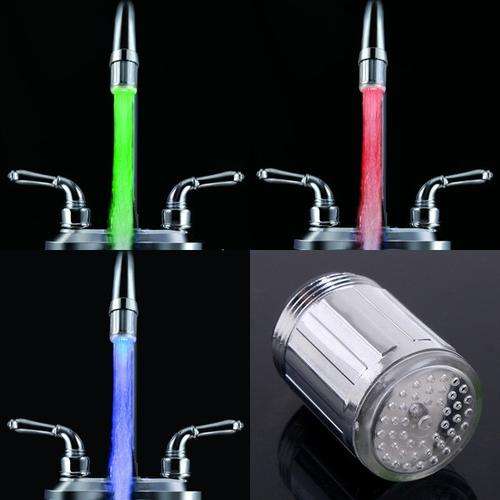 7 Colors Glow LED Light Water Stream Faucet Tap