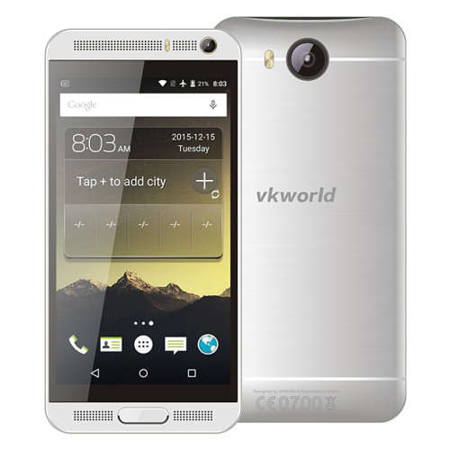 VKWORLD VK800X, Quad Core 1.3GHz CPU, 3G, Android v5.1 Lollipop, - Silver