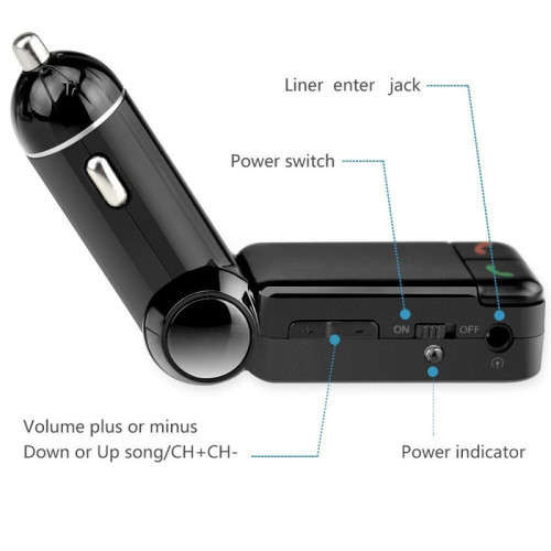 LCD Bluetooth Charger with handfree MP3 Player/ FM Radio Adapter Transmitter USB Charger