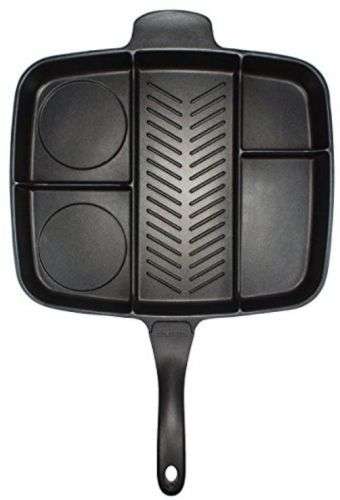 Master Pan Divided Frying Pan For All-in-One Cooked Breakfast and More