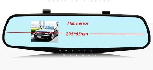 Car DVR Video Recorder Mirror Dash Cam 120 Degree Angle Vehicle Dual Lens 1080P