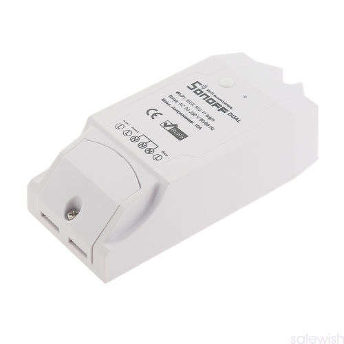 Sonoff Dual-ITEAD WiFi Wireless Smart Switch Module ABS Shell Socket Fr DIY Home