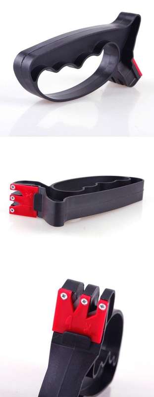 2 in 1 Super Sharp Knife & Scissors Sharpener Tool Blade Hand Protection Guard