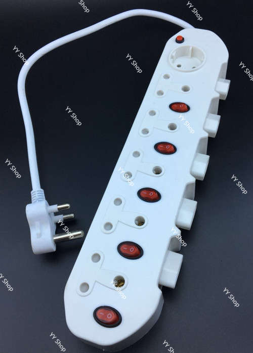 Multi-Plug With illuminated Switches 11 Way