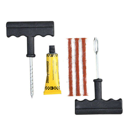 Auto Car Tubeless Tyre Puncture Plug Tire Repair Motorcycle Cement Tool Kit