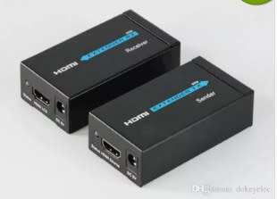 60M HDMI Extender Convert Over LAN Ethernet RJ45 UTP/STP Cat5e Cat6 Cable
