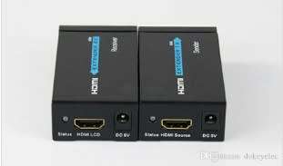 60M HDMI Extender Convert Over LAN Ethernet RJ45 UTP/STP Cat5e Cat6 Cable
