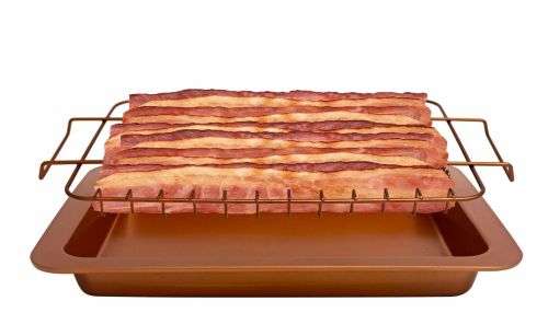 Bacon Bonanza by Gotham Steel Oven Healthier Drip Rack Tray with Pan
