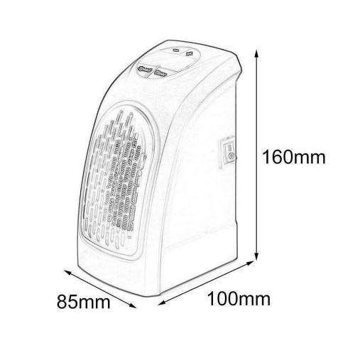 400W Winter Portable Wall-Outlet Electric Heater Warm Heating Fan Silent