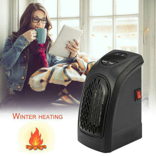 400W Winter Portable Wall-Outlet Electric Heater Warm Heating Fan Silent