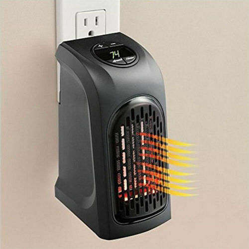 400W Winter Portable Wall-Outlet Electric Heater Warm Heating Fan Silent