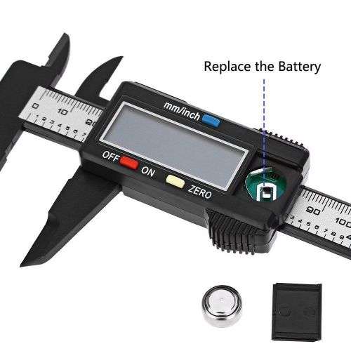 150mm 6inch LCD Digital Electronic Carbon Fiber Vernier Caliper Gauge Micrometer