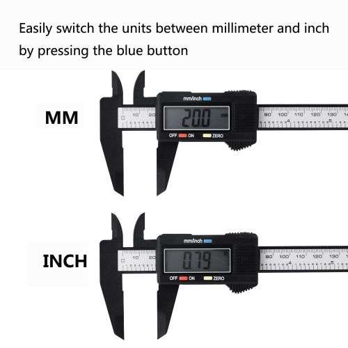 150mm 6inch LCD Digital Electronic Carbon Fiber Vernier Caliper Gauge Micrometer