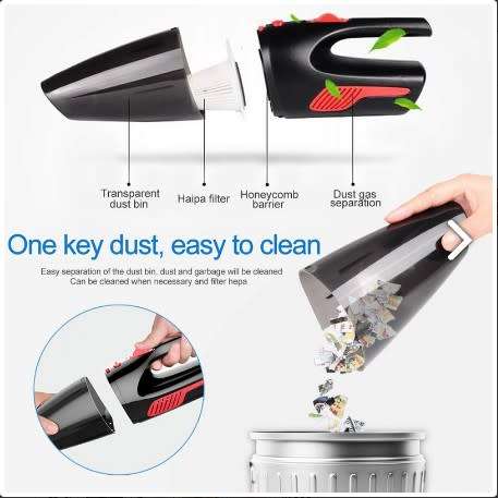 Portable Handheld 120W  Dry Wet Cordless Car Vacuum Cleaner