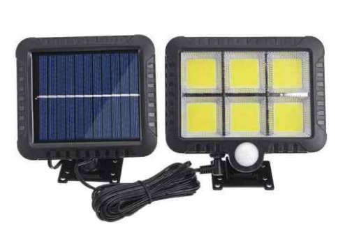 120 LED Bright COB White Solar LED Light With Solar Panel & Motion Sensor