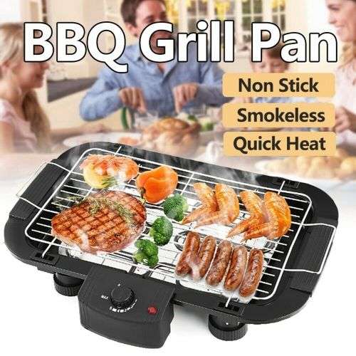 Portable Outdoor Smokeless Electric Pan Grill BBQ Stove 5 Temperature Mode HOT