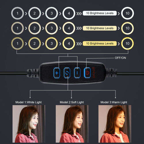 LED Curved Diffuse Ring Fill Light Mobile Phone Live Selfie Dimmable