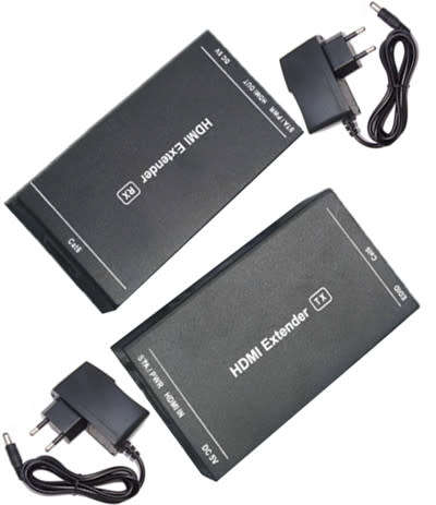 HDMI Extender 60m HDMI Transmitter Receiver over Cat 5e/6 RJ45 Single Cable Ethernet Converter
