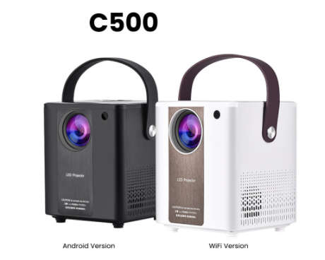 TV C500 Portable Projector Full HD Image 3.5 Single LCD Panel Display Built-in Speaker