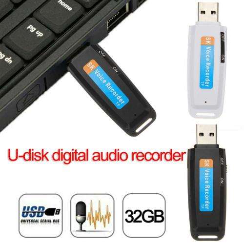 U-Disk USB Flash Drive Up To 32GB Micro SD TF Digital Audio Voice Recorder Pen