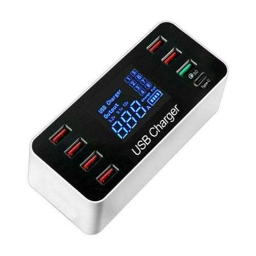 8-Port Smart Fast Desktop Hub Wall Charger Charging Station Multi USB