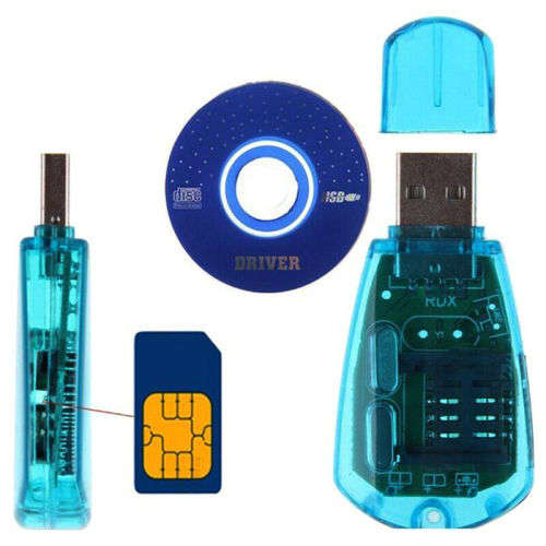 USB Cellphone Standard SIM Card Reader Copy Writer SMS GSM/CDMA+CD KY Backu nh3